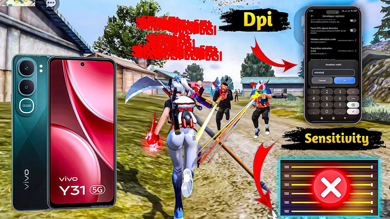 Vivo Y31 Free Fire Sensitivity+DPI+Headshot Settings