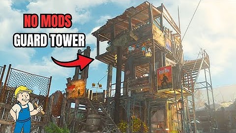 Scrappy Watch Tower at Outpost Zimonja (NO MODS) - Fallout 4 Settlement Build