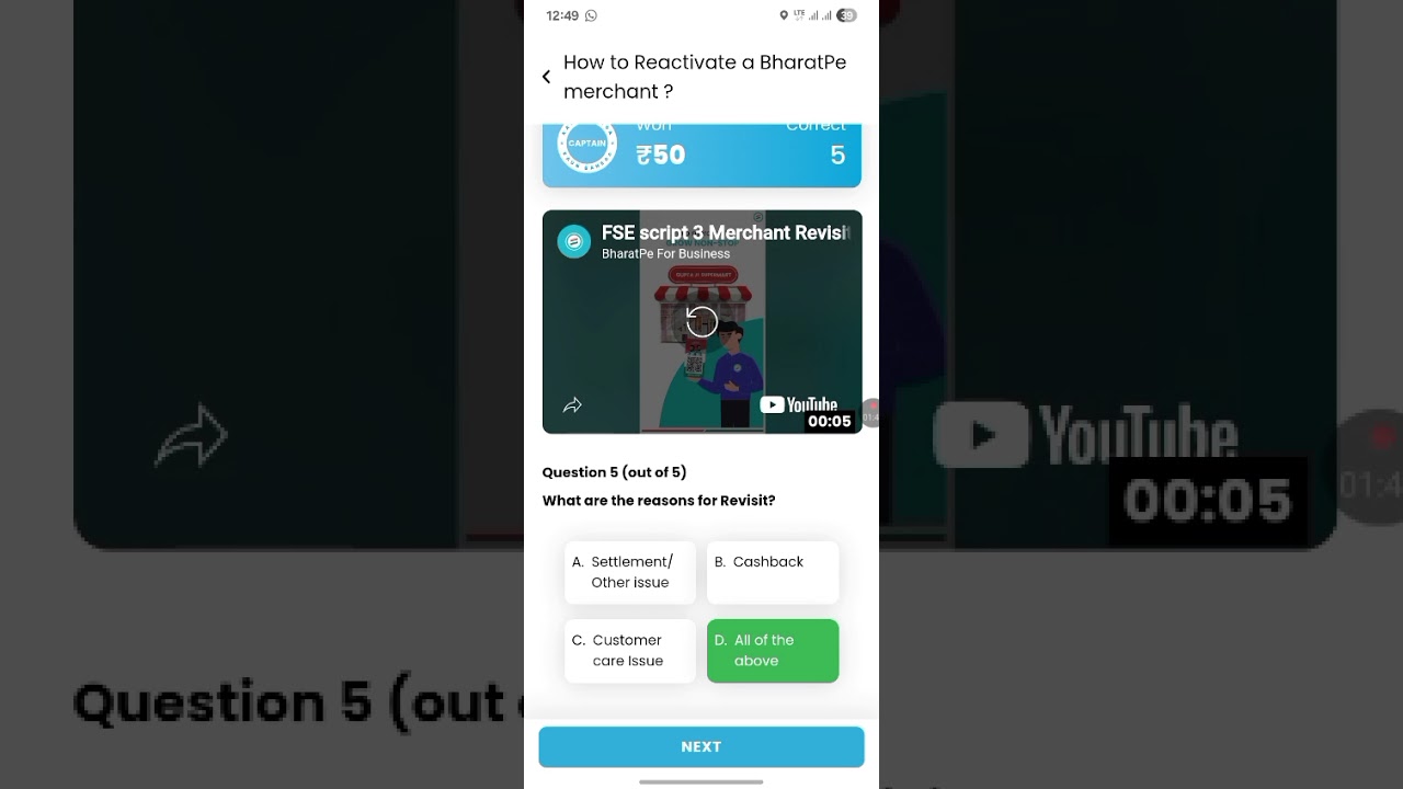 Full traning video question answer bharatpe captain application 