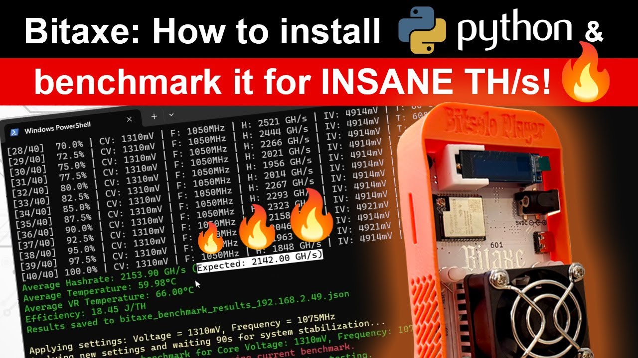 Bitaxe: How to Install Python and Benchmark for MAXIMUM TH/s! - YouTube