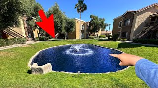 This MICRO Apartment Complex Pond Actually Holds Fish?