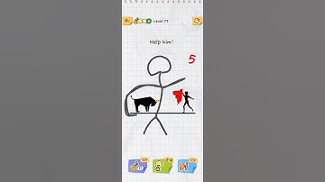 Draw 2 save level 77 solution walkthrough #trending #shorts #shortsfeed #tiktok #minecraft #gaming