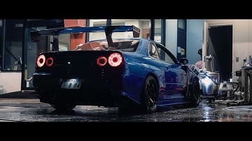 900HP Nissan R34 GT-R in Tokyo - Raw Sound | 4K