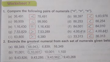 Dav Public School Class 4 Math  Unit 1 Worksheet 7 || Numbers Up To 9 99 999 || @madhubanclasses