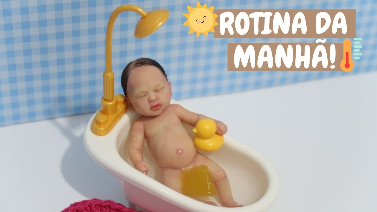 ROTINA DA MANHÃ COM A MINI BEBÊ REBORN DE SILICONE SÓLIDO ANINHA 