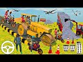 Drive ROAD ROLLER And Tata JCB loaded stone in double truck Unloading from truck 💥 Part 319 #gaming