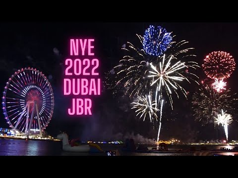 2022 Dubai JBR New Year's Fireworks 4K