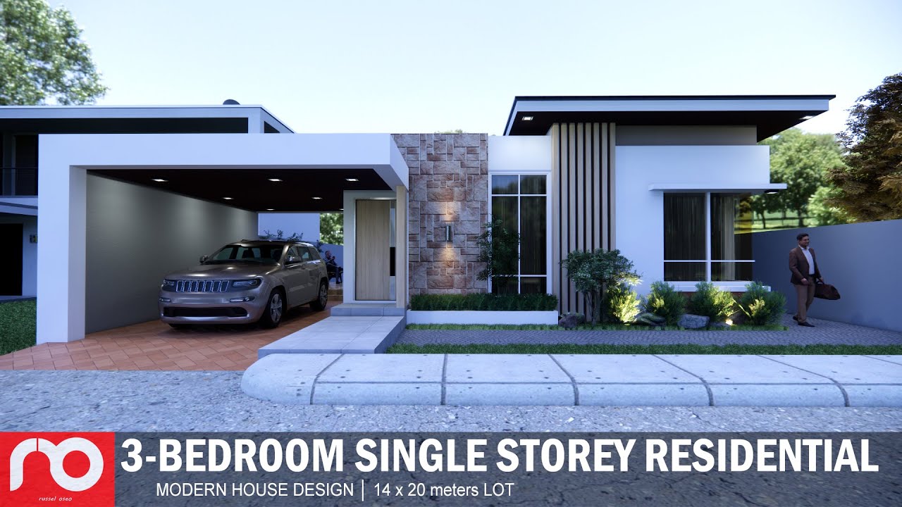 3 Bedroom Single Storey Residential Animation (Architecture + Music