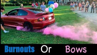 GENDER REVEAL BURNOUT With Colored Smoke Tires 