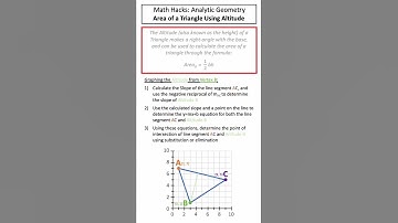 Math Hacks: Analytic Geometry - Area of a Triangle Using Altitude