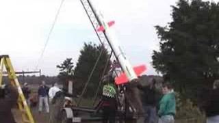Large high power 2 stage rocket launch 1