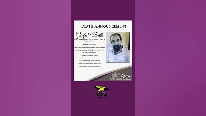 | Funeral Service Announcement #obituariesjm #jamaica #jm