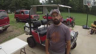 Reupholstering the Golf Cart Seat on a Budget...