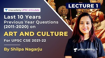 Last 10 Years PYQs on Art and Culture | UPSC CSE 2021-22 | By Shilpa | L1