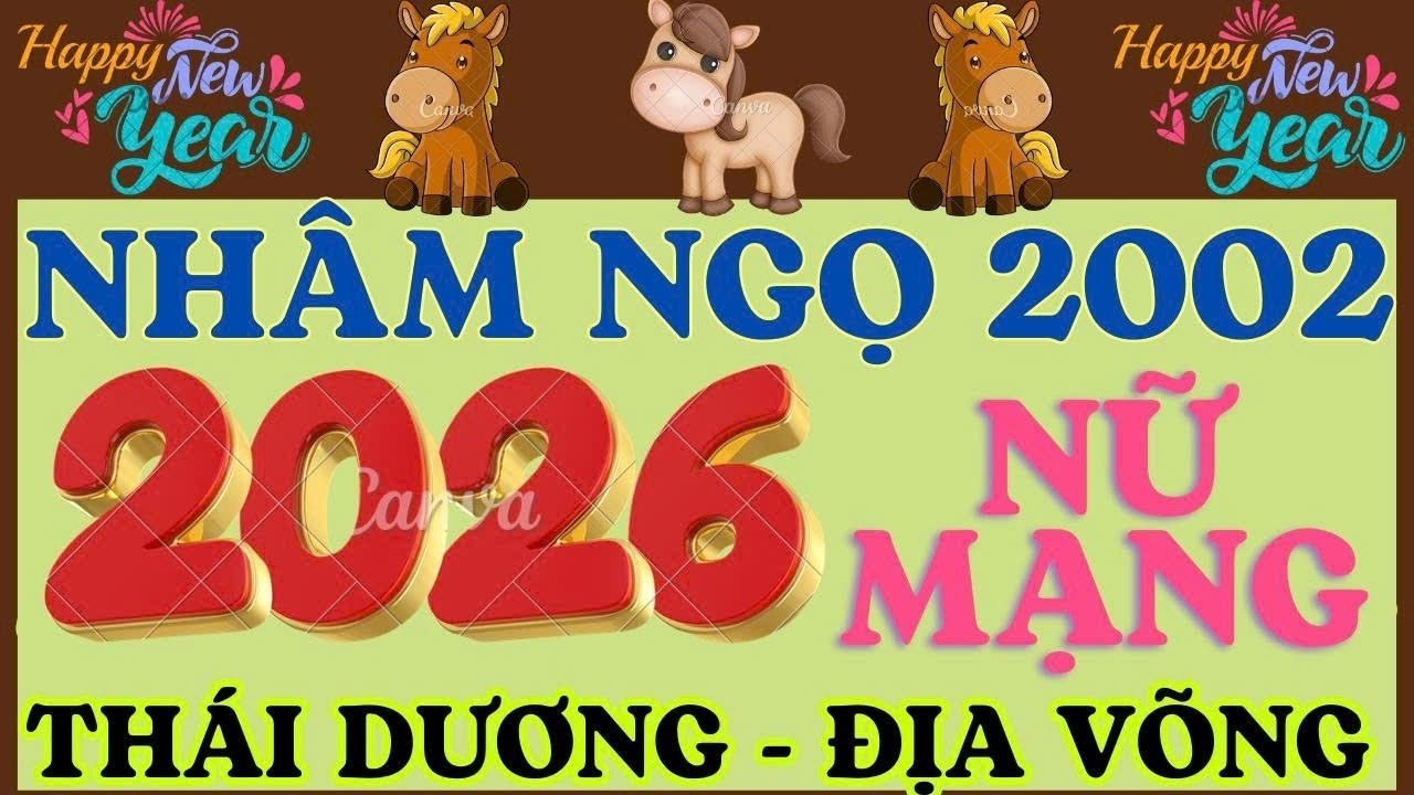 Tử vi tuổi Nhâm Ngọ 2002 Nữ mạng năm Bính Ngọ 2026 - Sao Thái Dương -Hạn Địa Võng #tuvi #tuvituoingo