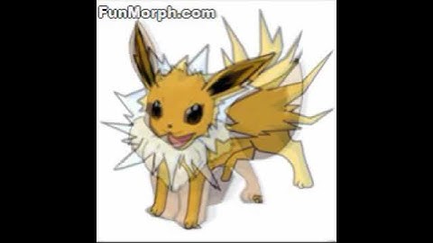 Eevee evolves into Jolteon