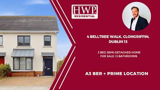 3 Bed Family Home For Sale Dublin 13 | Clongriffin Property Tour | A3 Energy Rated