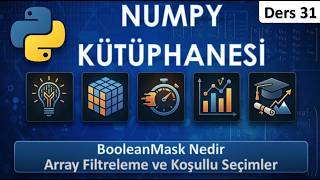 NumPy Boolean Mask Nedir? | Array Filtreleme ve Koşullu Seçim (Python)