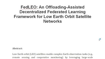 FedLEO An Offloading Assisted Decentralized Federated Learning Framework for Low Earth Orbit Satelli
