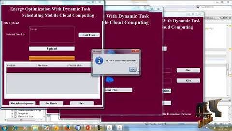 Optimization With Dynamic Task Scheduling Mobile Cloud Computing | Final Year Project 2018 - 2019