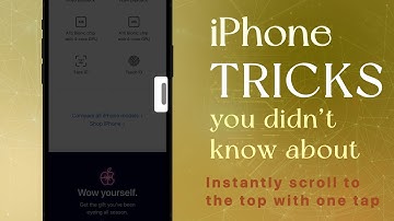 IPHONE TRICKS: SCROLL TO THE TOP with ONE TAP