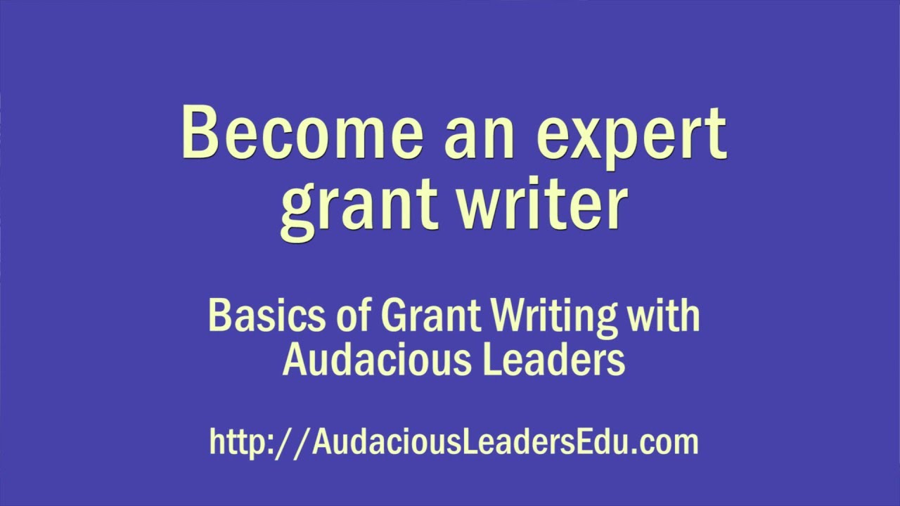 Become an expert grant writer - YouTube