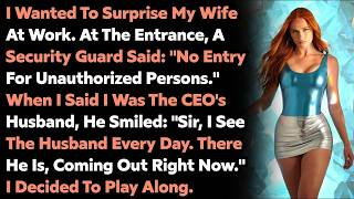 I Tried to Surprise My Wife at the Office — The Guard Said He Saw Her “Husband” Every Day