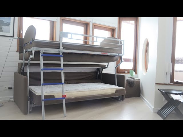 Flip Sofa Bunk Bed By Bonbon Compact, Bonbon Convertible Doc Sofa Bunk Bed