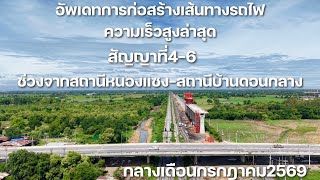 Latest High-Speed Rail Construction Update: Contract 4-6, Section 2 (Nong Saeng Station to Ban Do...