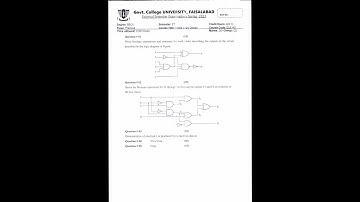Digital Logic Design | DLD | Paper | practical | 2023 | GCUF