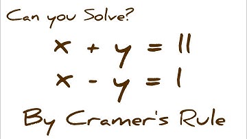 solve simultaneous equations by using Cramer