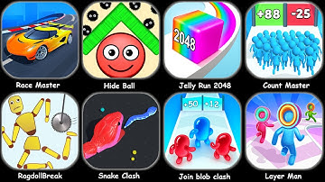 Race Master,Hide Ball,Count Master,Going Balls,Ragdoll Break,Join Blob Clash,Count Master...