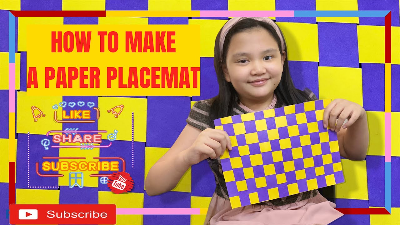 HOW TO MAKE A PAPER PLACEMAT YouTube
