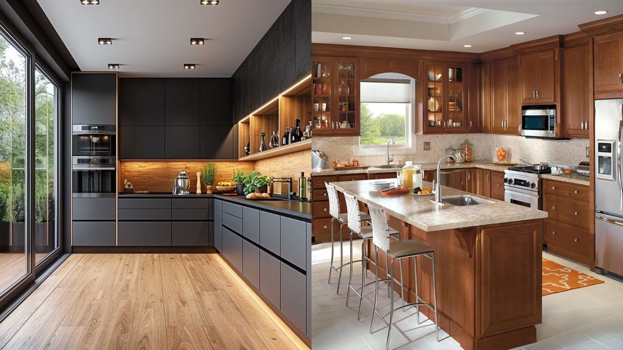 New Modular Kitchen Designs 2025//Modern Kitchen Cabinet Colours//Home interior design ideas