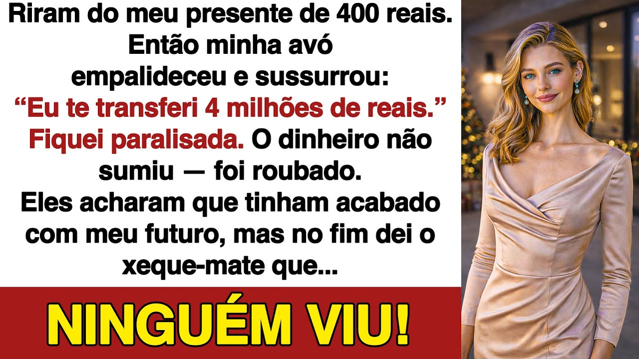 No Natal, agradeci à vovó pelos 400 reais. Ela empalideceu: “Transferi 4 milhões!”
