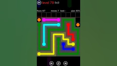Flow Free - 9X9 Level 79 Mania Walkthrough