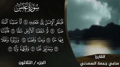 سورة عبس بصوت القارئ سامي جمعة السعدني