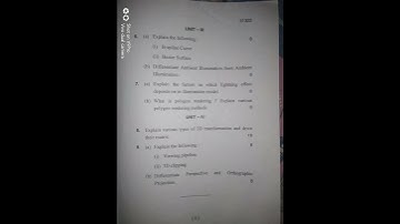 Bca 5th sem computer Graphics paper | Computer Graphics previous paper