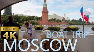 Boat trip in Moscow - 4К 60fps🎧Ambient Sounds