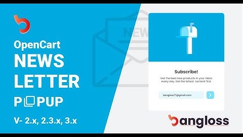 Newsletter Signup popup for OpenCart 2 x 3 x