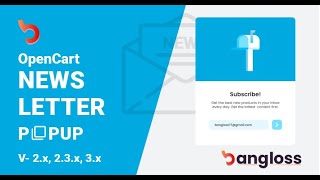 Newsletter Signup popup for OpenCart 2 x 3 x Newsletter Signup popup for OpenCart 2 x 3 x