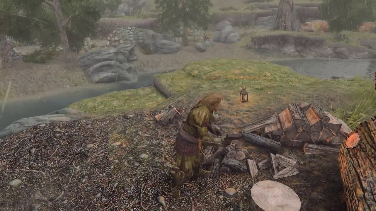 Chopping wood (1/2) | Skyrim Ambient Sounds - Episode 1