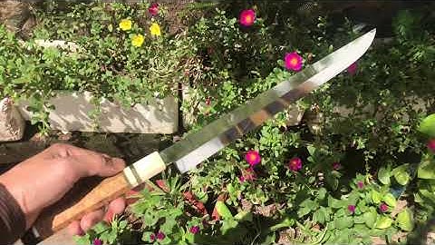 TLVN-Dao Làm Bếp Sword Yanagi Sashimi thép HSS cán gỗ nu khâu sừng