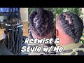 RETWIST & STYLE // TRIPLE BARREL TWISTS // Men Loc Styles