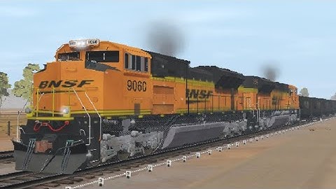 Trainz 3 BNSF #9060 pass by with Coal