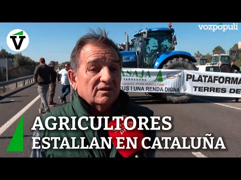 Los agricultores estallan en Cataluña: 