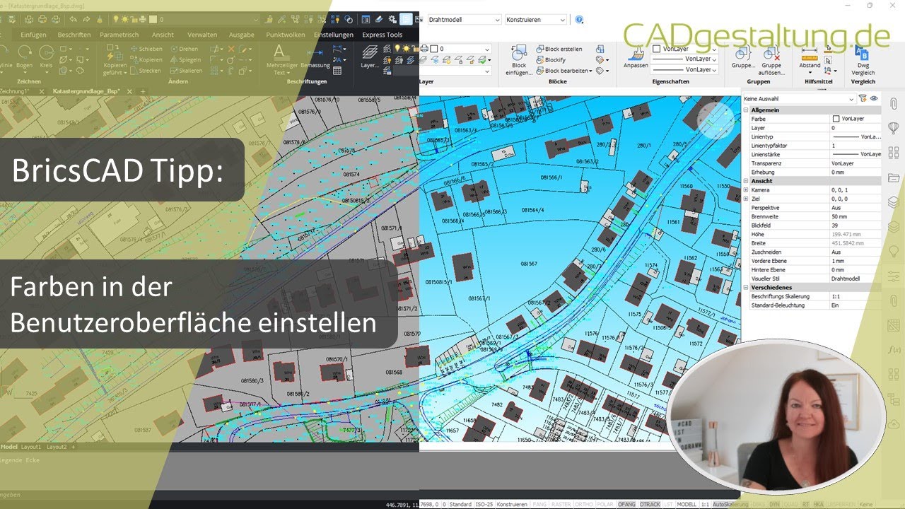 BricsCAD Tipp: Farben Ansicht Benutzeroberfläche einstellen (Hintergrundfarbe, Theme etc.)