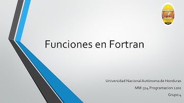 Funciones en fortran