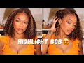 TRYING THE BEST HIGHLIGHT CURLY BOB WIG 😍- ft Neflyon