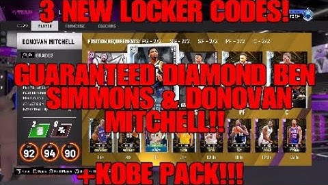 3  *NEW* NBA 2K20 MyTeam LOCKER CODES!- 2 GUARANTEED DIAMONDS & KOBE PACK!!!